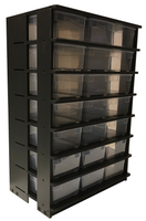 AP(330) ECONOMY RACK - 12 SHELVES HIGH IN BLACK- BELLY HEAT- (OVERSTOCK)