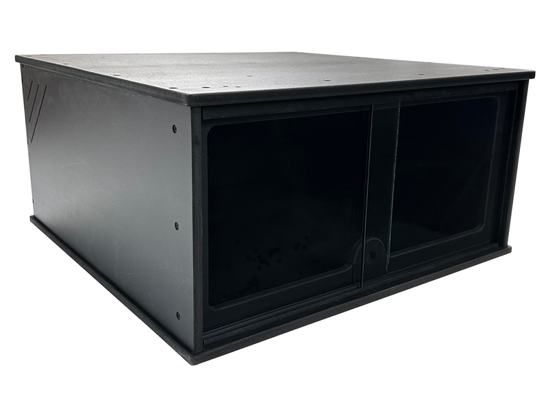 APS(T1) BLACK/SLIDING GLASS - 24L X 24D X 12H (OVERSTOCK) | Animal