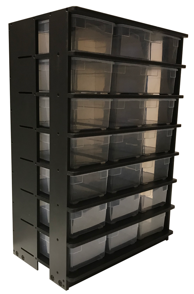 AP(375) ECONOMY - 5 SHELVES HIGH - BLACK IN COLOR (OVERSTOCK)